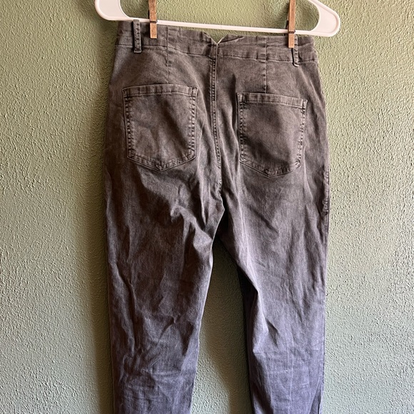 NWT Anthropologie High-Waisted Gray Ankle Pants - Picture 3 of 7